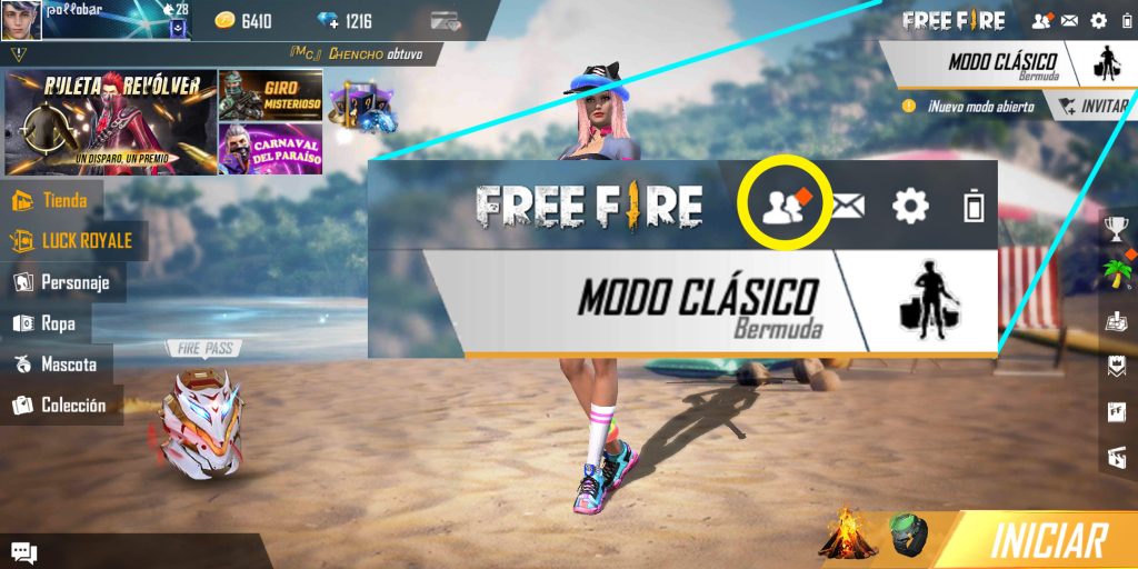 Cómo invitar amigos al juego en Free Fire 1 como invitar amigos al juego en free fire