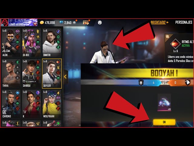 donde comprar personajes en juego en free fire